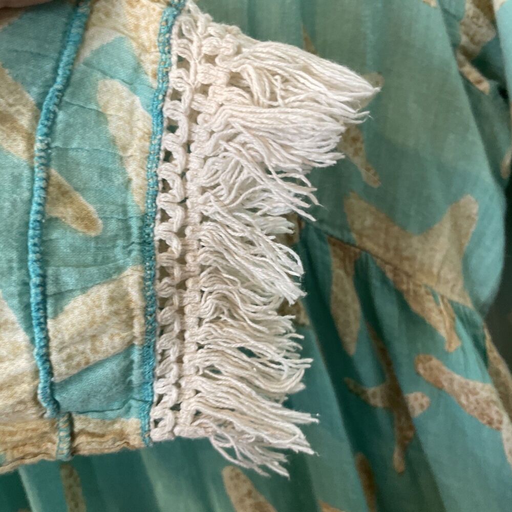 ANTICA SARTORIA  SMALL AQUA Sand Dollar Dress/beach Coverup - Picture 5 of 9